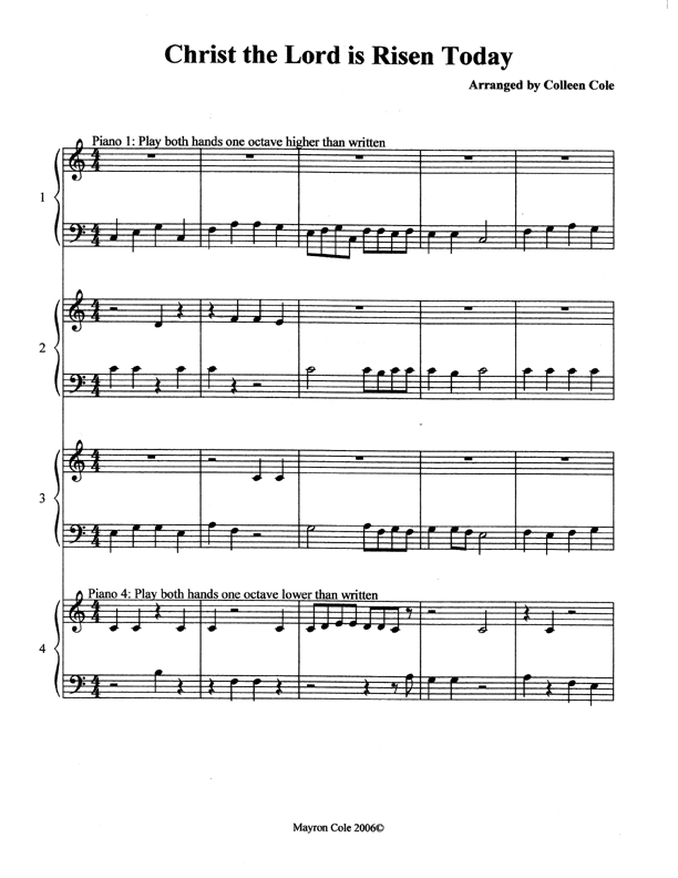 Christ the Lord Is Risen Today Conductor's Score