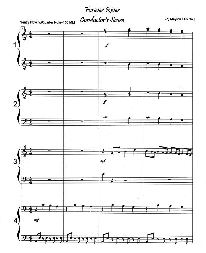 Forever River Ensemble Score