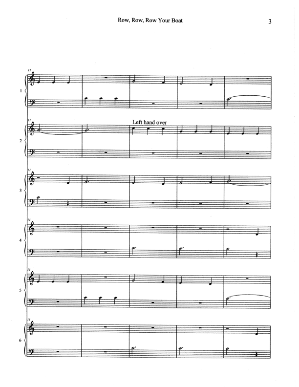 Row, Row, Row Your Boat Ensemble Score -- Page 3