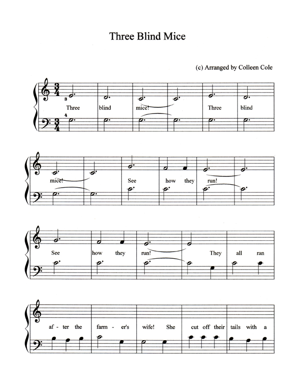 Lev 1 Sing-A-Long Folk Songs: "Three Blind Mice"