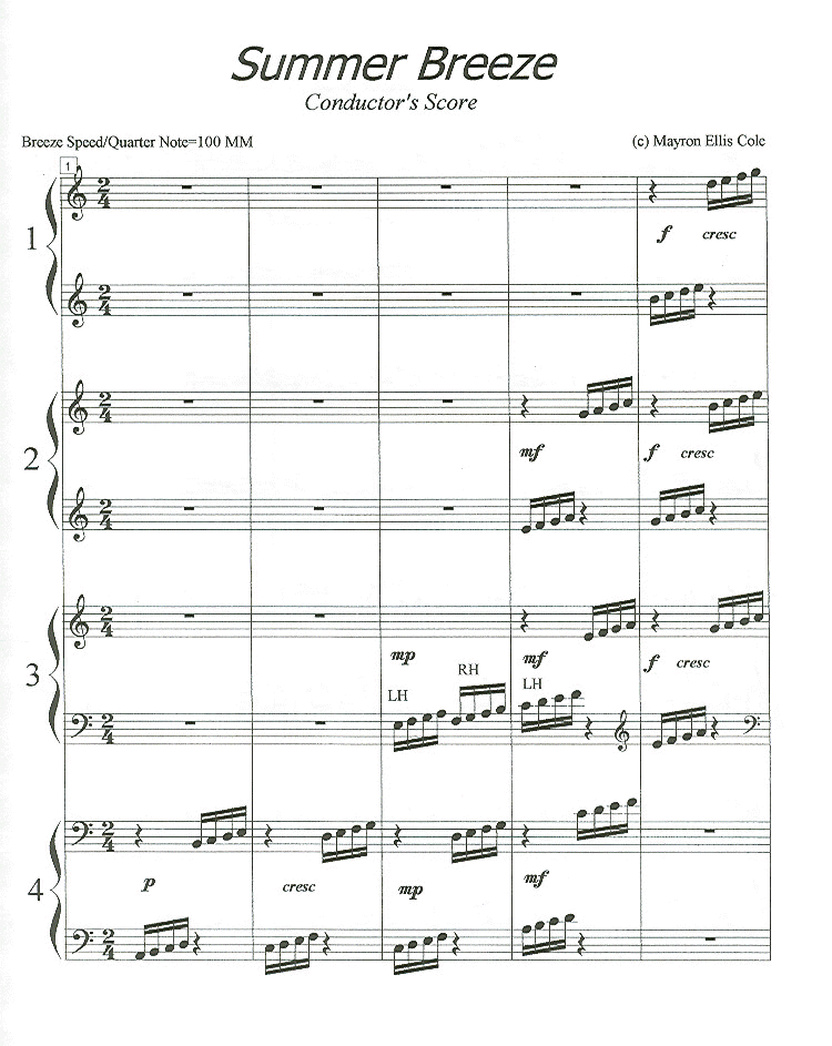 Summer Breeze Ensemble Score
