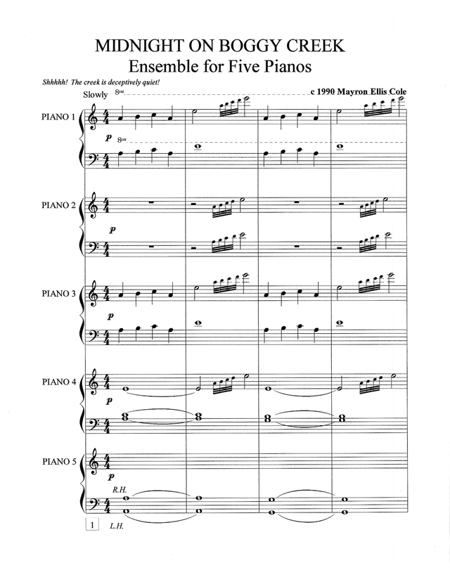 Midnight on Boggy Creek Conductor's Score